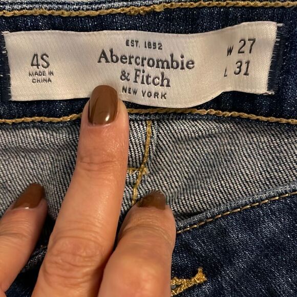Abercrombie & Fitch Boot Cut Jean Blue Size 4S 27/31 - Picture 4 of 8